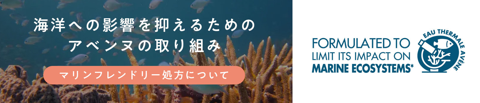 海洋への影響を抑えるための アベンヌの取り組み　-マリンフレンドリー処方について-