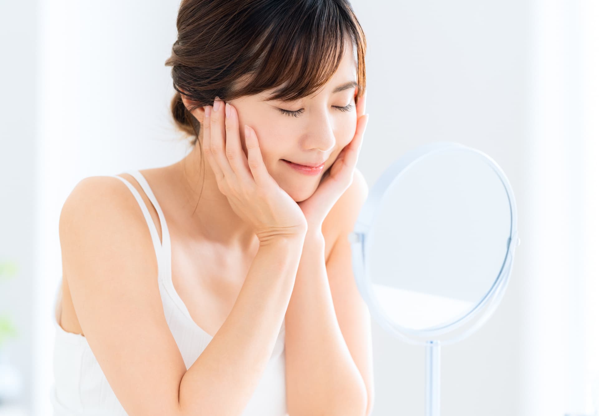 透明感のある肌