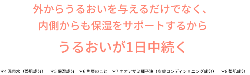 うるおいが1日中続く