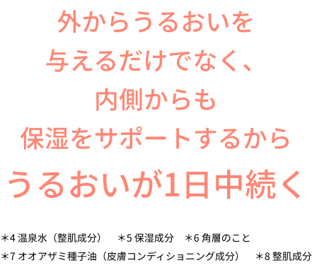 うるおいが1日中続く
